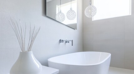 modern bathroom with elegant design and natural light