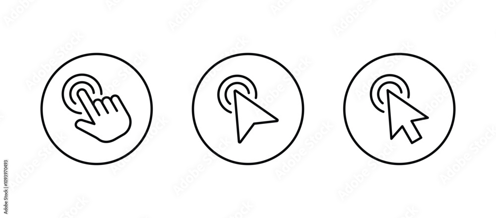 Mouse Cursors and Pointers icon set Stock Vector | Adobe Stock