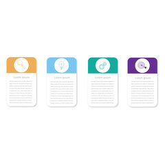 Wall Mural - business development concept 4 steps web banner design