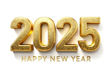 happy new year 2025, with elegant 2025 gold lights color, new year celebration