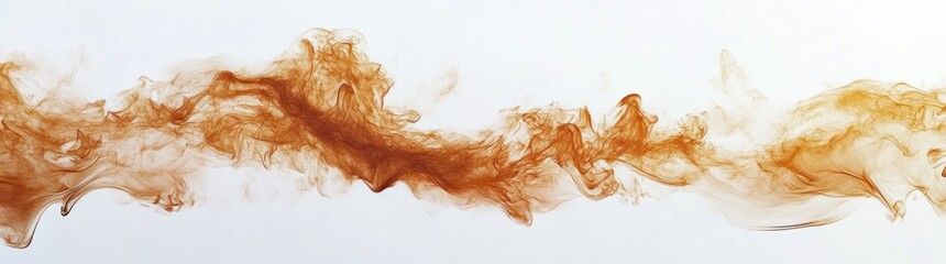 Wall Mural - abstract swirls of brown smoke against a light background, evoking movement and fluidity.