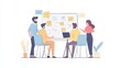 © Montaha Hossain - Team Brainstorming Session Illustration