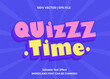 © TuongVi - Editable text effect - Quiz Time and Quiz Tips 3d cartoon template style premium vector. Trendy color background