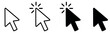 © Graphic Genius - Pointer cursor computer mouse icon set. Finger cursor, arrow click sign. Vector illustration
