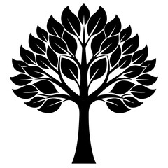 Wall Mural - silhouette of tree