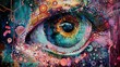 © Infinity - Abstract Psychedelic Eye Art: A Dreamlike Journey Into the Mind