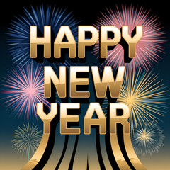 Wall Mural - Happy New Year Graphic Design