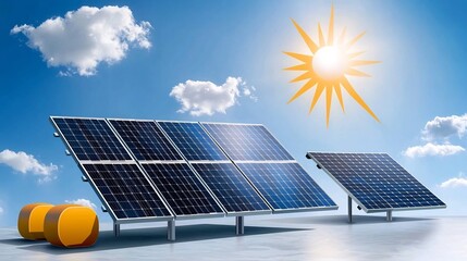 Poster - Set of 15 Minimal Linear Icons Representing Various Elements of Solar Energy including Solar Panels Sun Rays and Energy Storage with Editable Strokes and Clean Design