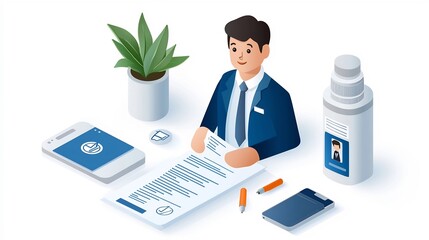 Leinwandbilder - A set of clean linear icons depicting various elements of the document and identity management process such as form editing identity addition and digital workflow