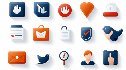 Fototapete - Collection of 15 minimalist outline icons showcasing community concepts such as organization audience and members in a clean and simplified style  Ideal for use in presentations infographics