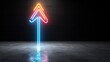 © Srinard - Radiant light arrow glowing with bright vibrant colors and symbolizing velocity and movement pointing upward against a sleek black canvas  Futuristic dynamic and evocative of energy and transcendence