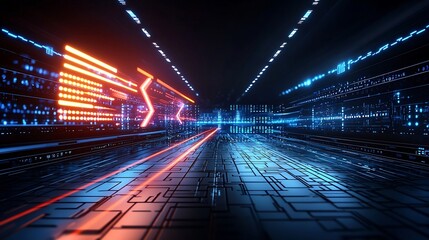 Aufkleber - Glowing and vibrant light beams in a variety of colors and tones creating a sense of power on a dark background  The light rays suggest a dynamic and futuristic aesthetic