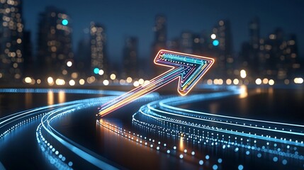 Aufkleber - Striking image of brightly illuminated colorful beams of light moving upward with speed and intensity against a sleek black background creating a dynamic and futuristic visual effect