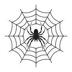 Halloween spider net vector icon.