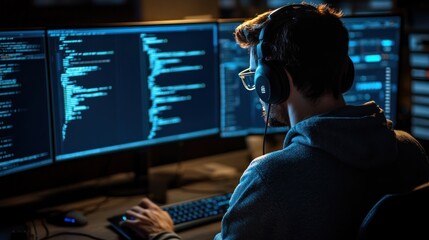 Night Coder: A Programmer's Focus in the Digital Realm