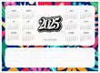 © PixelX - 2025 Calendar. Floral Design. Monthly Planner. Printable Template