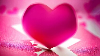 Wall Mural - Animation Card with a heart for Valentine's Day, Mother's Day or Women's Day