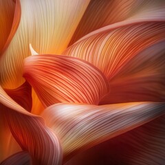 Wall Mural - a close-up of intricate, colorful plant petals with smooth textures and flowing lines.