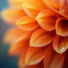 Wall Mural - a close-up of vibrant orange petals showcasing natural beauty and intricate design.