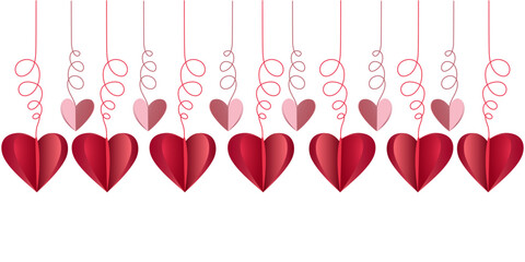 Canvas Print - Vector design of love valentine shape hanging eps2