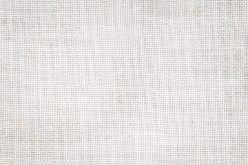 Wall Mural - white hessian sackcloth woven with jute burlap cotton fabric cloth textile texture pattern backgroun