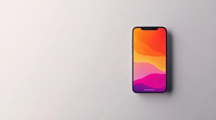 Vibrant mobile app screen mockup on a solid white background