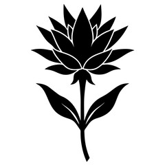 Wall Mural - black and white flower