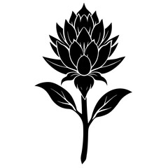 Wall Mural - black and white flower