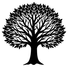 Wall Mural - silhouette of tree