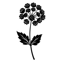 Wall Mural - flowers of silhouettes