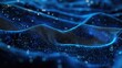 © Nathan - Abstract digital waves of blue light create a mesmerizing landscape suggesting depth and movement.