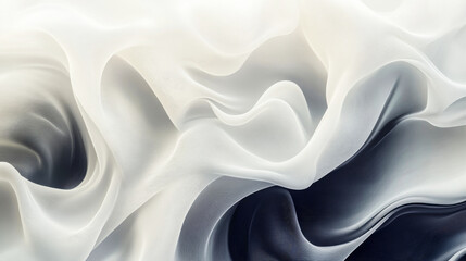 Wall Mural - elegant abstract three dimensional waving shapes