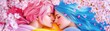 © Naput - Lovers lying under a canopy of cherry blossoms, gentle petals falling, profound tenderness in spring s colorful splendor, delicate and timeless