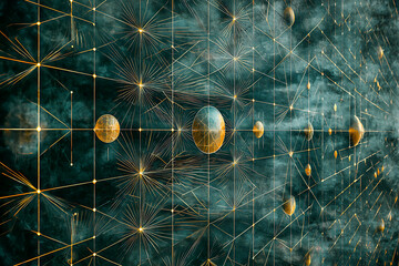 background with spheres