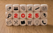 © Zerbor - Dice with icons and the Year 2025