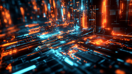 Building software involves writing code on a computer.  This includes web development and programming.  The process uses programming languages and networks.