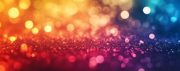 Aufkleber - Colorful glitter background with beautiful bokeh creating festive atmosphere