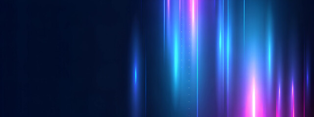 Wall Mural - A futuristic abstract background with glowing light effects in vibrant blue, pink, and purple tones