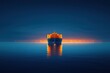 © donchanu - Night Cargo Ship  Ocean Freight  Container Vessel  Global Trade  Maritime Transport  Logis