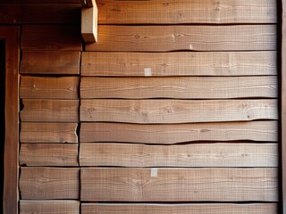 Variety of textures on a rustic wooden store facade, business