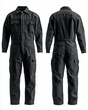 © utaem2022 - Black coverall showing front and back view