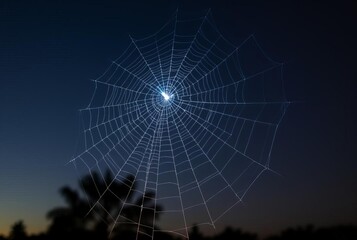 Wall Mural - _ . Cobweb Light Painting Use a long exposure and a light source