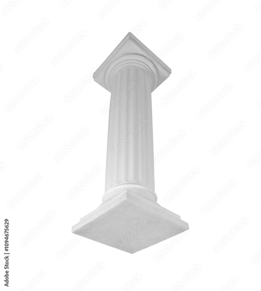 Antique white columns. Roman historical stone colonnade or pillars ...