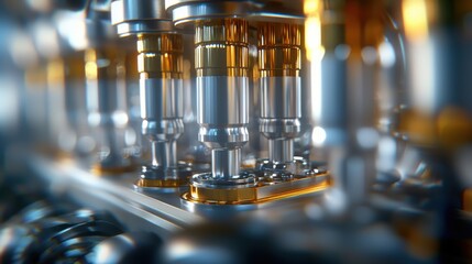 Poster - Engine Component Inspection with Tools and Equipment