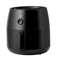 Poster - PNG A black minimal air fryer coffeemaker technology appliance.