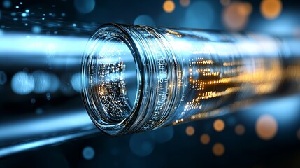 Fototapete - Quantum computing. Stock market deep learning. Emerging technology for business or science presentations. Contemporary background.