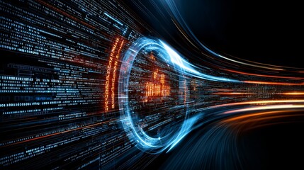 A highly elaborate and vibrant digital wall covered with numerous screens displaying a variety of data, symbolizing the technology and information era.