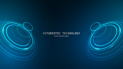 HUD circle element. Hi-tech communication concept. Abstract Futuristic Technology Background. Vector Design.
