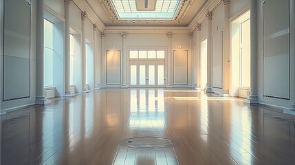 Leinwandbilder - An empty area inside a museum.