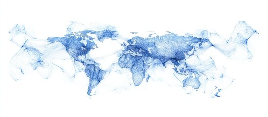 Wall Mural - Global Network: A Digital World Map
